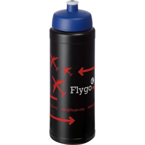 Logo branded 750ml Baseline Plus Sports Bottle with Sports Lid in Black/Blue from Total Merchandise