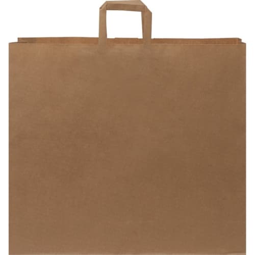 Promotional printed XXL Kraft Paper Bags with a Flat Handle from Total Merchandise