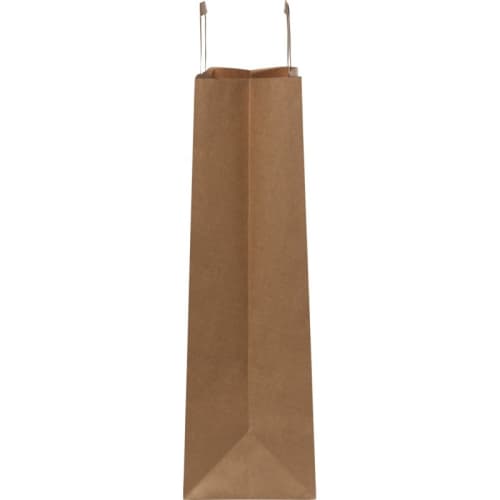 A side angle of the XXL Kraft Paper Bags with Flat handles from Total Merchandise