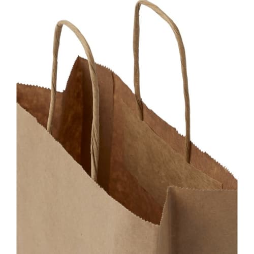 Promotional Small Kraft Paper Bag with Twisted Handles in Kraft Brown from Total Merchandise