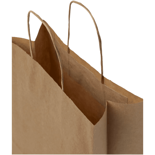 Customisable Medium Kraft Paper Bag with Twisted Handles in Kraft Brown from Total Merchandise