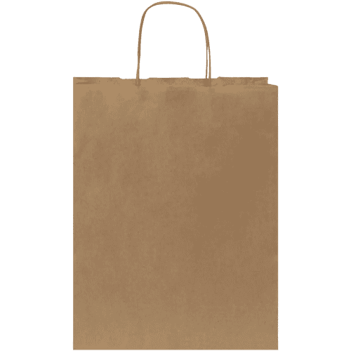 Promotional Medium Kraft Paper Bag with Twisted Handles in Kraft Brown from Total Merchandise