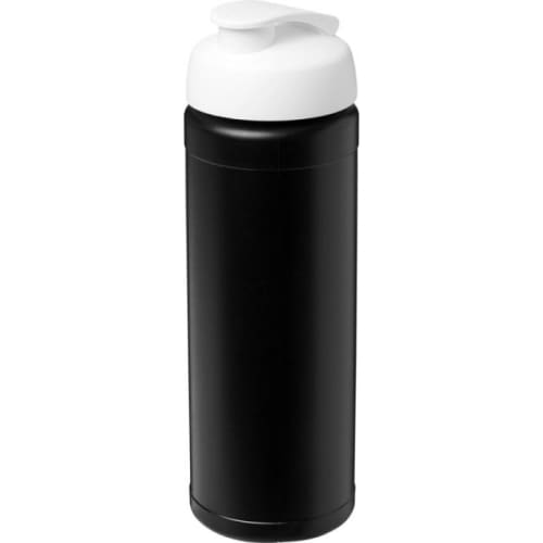 Promotional 750ml Baseline Plus Sports Bottle with Flip Lid in Black/White from Total Merchandise