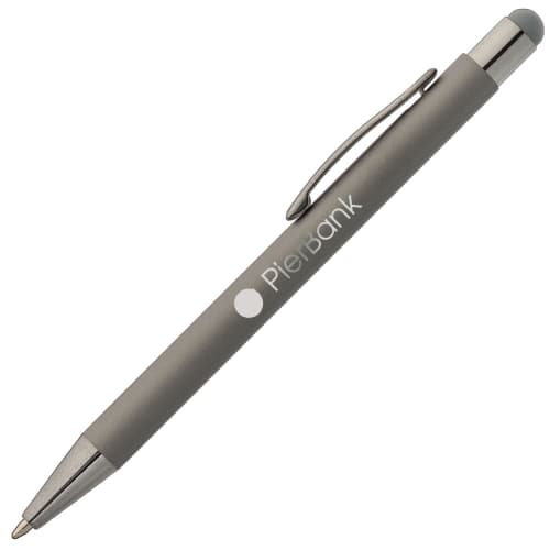 Promotional Bowie Soft Monochrome Stylus Pen with a design from Total Merchandise