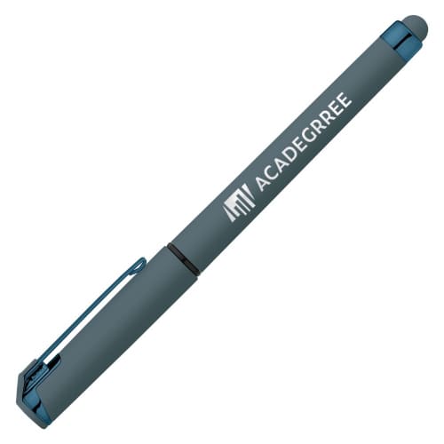 Promotional Islander Softy Monochrome Metallic Stylus Gel Pen with a design from Total Merchandise