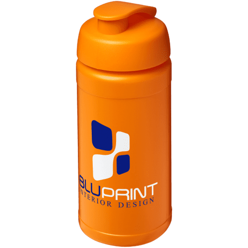 Personalisable 500ml Baseline Plus Sports Bottle with Flip Lid in Orange from Total Merchandise
