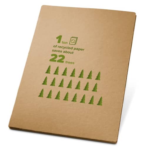 Promotional A4 folder set with a design from Total Merchandise - kraft brown