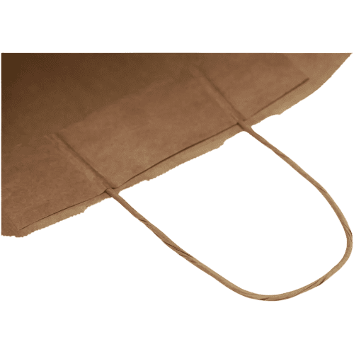 Personalisable Large Kraft Paper Bag with Twisted Handles in Kraft Brown from Total Merchandise