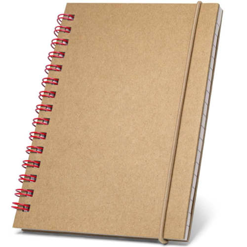 Personalised Pocket Sized Notebook with a printed design from Total Merchandise - Red