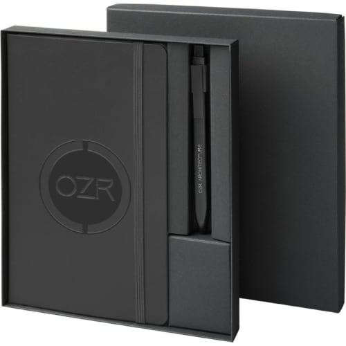 Custom Branded Moleskine Notebook and Pen gift Set with a design from Total Merchandise