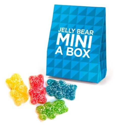 Promotional Mini Box of Jelly Bears printed with your company logo from Total Merchandise