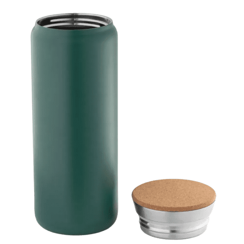 Promotional printed 600ml Thermos Bottle with a design from Total Merchandise and the lid off
