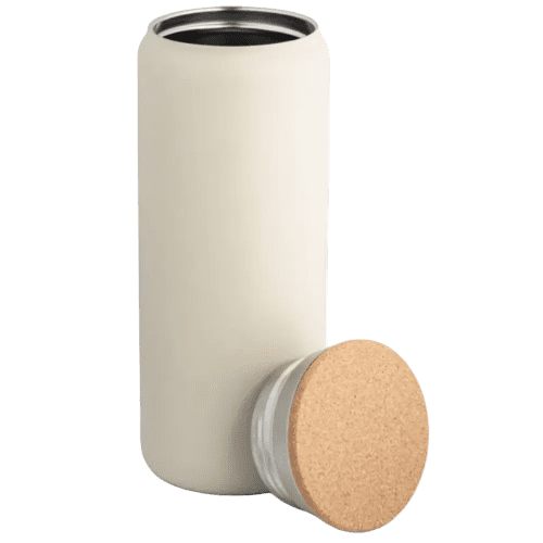 Promotional printed 600ml Thermos Bottle with a design from Total Merchandise and the lid off