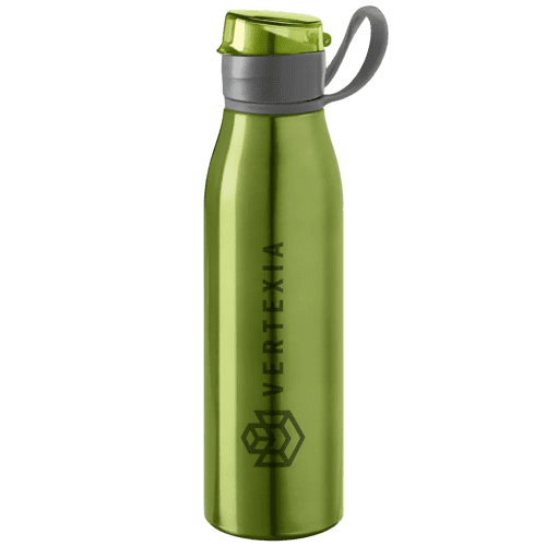 Custom 650ml ALuminium Sports Bottle with a printed design from Total Merchandise - Light Green