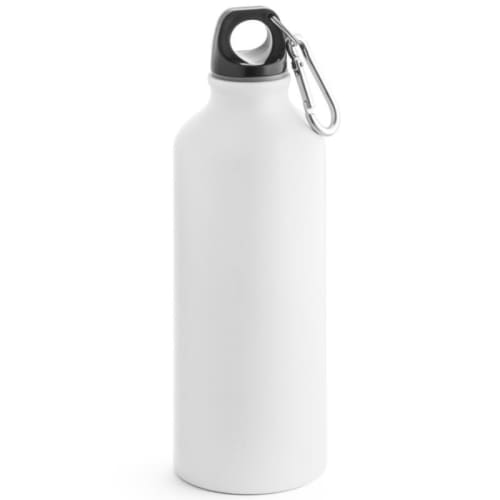 Promotional 550ml Aluminium Bottle with a printed design from Total Merchandise - White