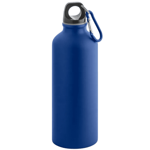 Promotional 550ml Aluminium Bottle with a printed design from Total Merchandise - Navy Blue