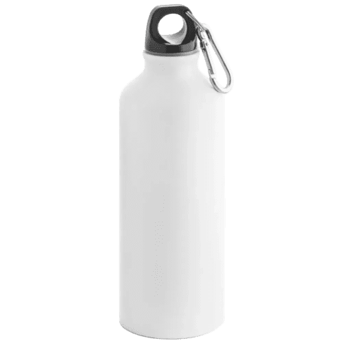 Promotional 550ml Aluminium Bottle with a printed design from Total Merchandise - White