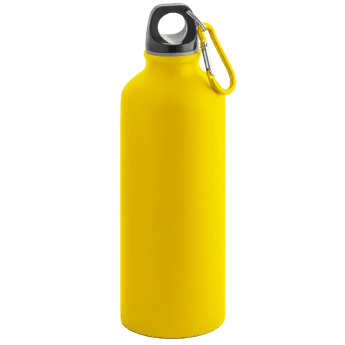 Personalised 550ml Aluminium Bottle with an engraved design from Total Merchandise - Yellow