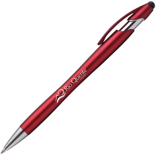 Personalised La Jolla Stylus Pen with a printed design from Total Merchandise - Red