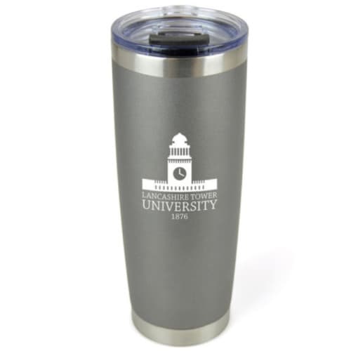 Logo Branded Hawker Travel Mug with a printed design from Total Merchandise - Gunmetal