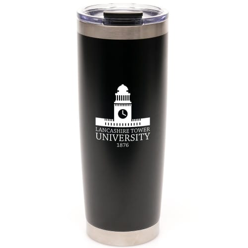 Promotional printed Hawker Travel Mug with a design from Total Merchandise - Black