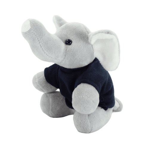 14cm Elephant with T-Shirt in Grey/Navy