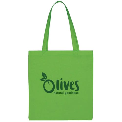 Custom branded Madrid Tote Bag with a printed design from Total Merchandise - Green