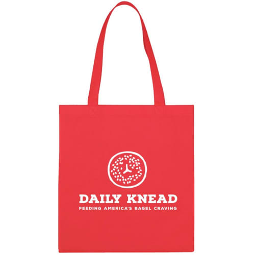 Branded Madrid Tote Bag with a design from Total Merchandise - Red