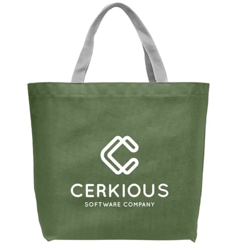 Logo branded Recycled Non-Woven Shopping Tote Bag with a printed design from Total Merchandise