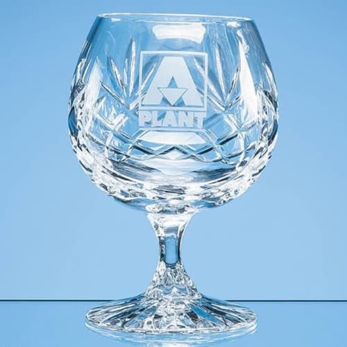 Custom branded Glencoe Lead Crystal Brandy Glass with a design from Total Mercandise