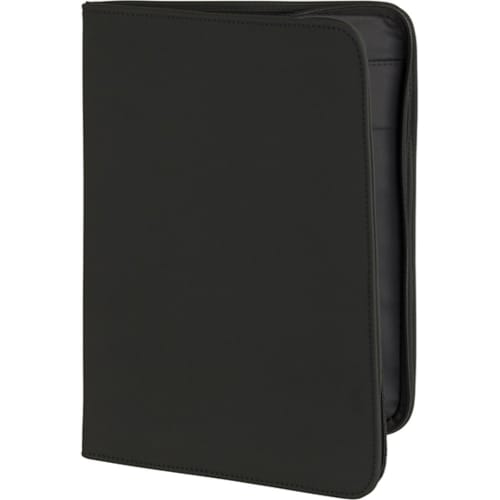 Custom branded A4 Zipped Folder in Black printed with your logo from Total Merchandise