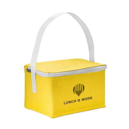Logo printed 3L Cooler Bag in Yellow printed with your design from Total Merchandise