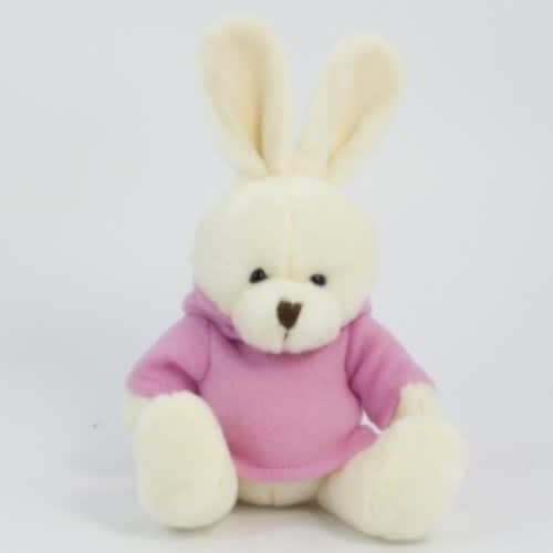 Custom Branded 15cm Rabbit with Coloured Hoody from Total Merchandise