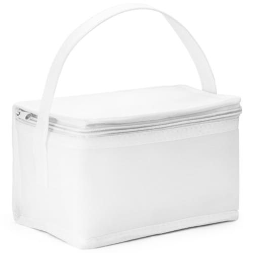 Custom printed 3L Non-Woven Cooler Bag in White printed with your logo from Total Merchandise
