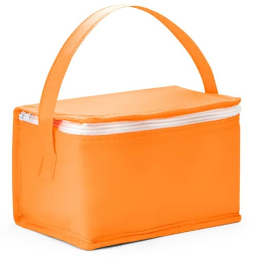 Personalisable 3L Non-Woven Cooler Bag in Orange printed with your logo from Total Merchandise