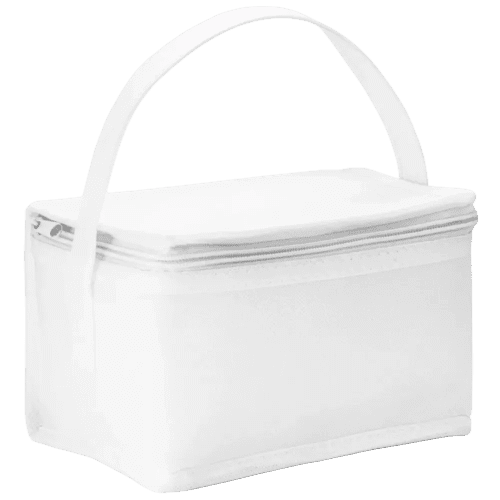 Custom printed 3L Non-Woven Cooler Bag in White printed with your logo from Total Merchandise