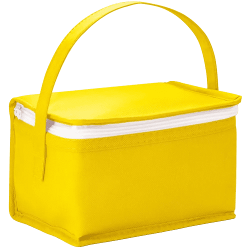 Logo branded 3L Non-Woven Cooler Bag in Yellow printed with your logo from Total Merchandise