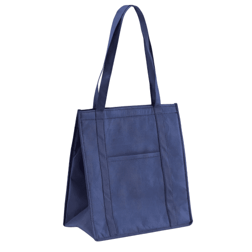 Logo printed 10L Non-Woven Cooler Bag in Blue printed with your logo from Total Merchandise