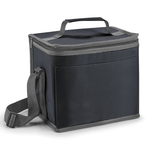 Logo printed 9L Cooler Bag in Black printed with your company logo from Total Merchandise