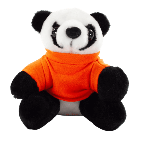 16cm Panda with T-Shirt in Orange