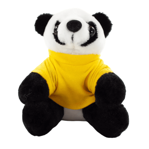 16cm Panda with T-Shirt in Yellow