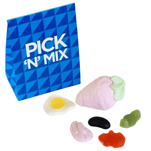 Logo Branded Eco Pick 'N' Mix Box with a full colour printed design from Total Merchandise