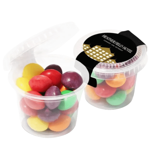 Custom Branded Eco Mini SKittle Pot with a full colour printed design from Total Merchandise