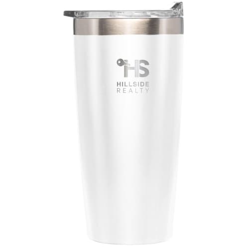 Personalised 470 ml Double-Wall Stainless Tumbler in White from Total Merchandise