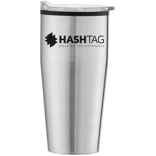 Logo Branded 590ml Stainless Steel Tumbler with a branded design from Total Merchandise - Chrome