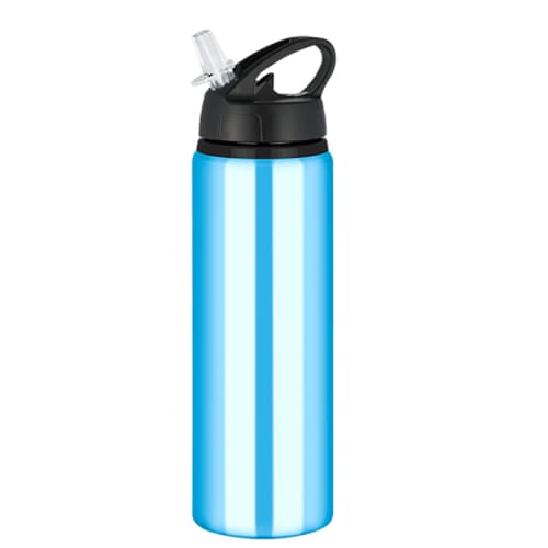 Tide Metal Water Bottle with Flip Cap in Light Blue