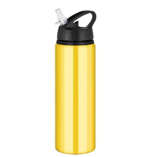 Tide Metal Water Bottle with Flip Cap in Yellow