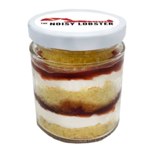 Custom branded Victoria Sponge Cake Jars printed with your logo from Total Merchandise