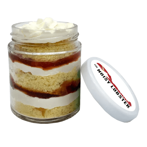 Promotional Victoria Sponge Cake Jars printed with your company logo from Total Merchandise