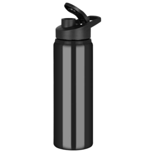 Tide Metal Water Bottle with Snap Cap in Black